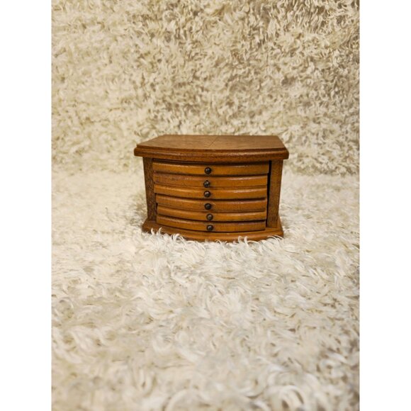 Vintage 1970's Oak Cork Coasters Set - Picture 1 of 8